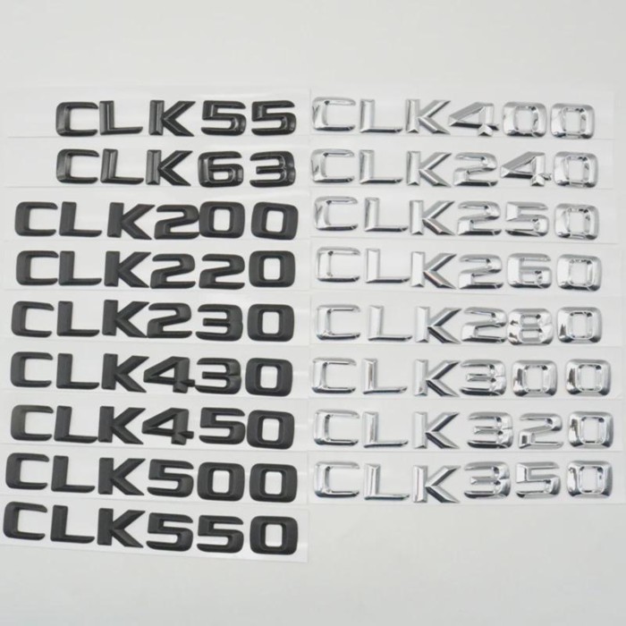 Number Letters Badge Emblem Rear Trunk Logo For CLK55 CLK63 CLK200 CLK220 CLK280 CLK320 CLK350 CLK4