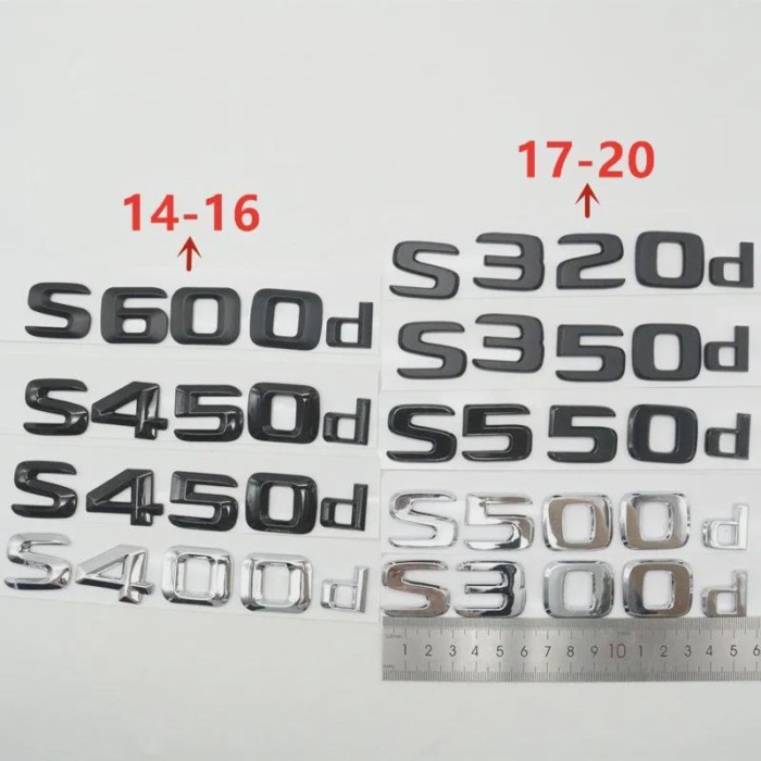 For  S Class 2014-2020 S300d S320d S350d S400d S420d S450d S500d S550d S600d Emblem Badge Trunk Rea