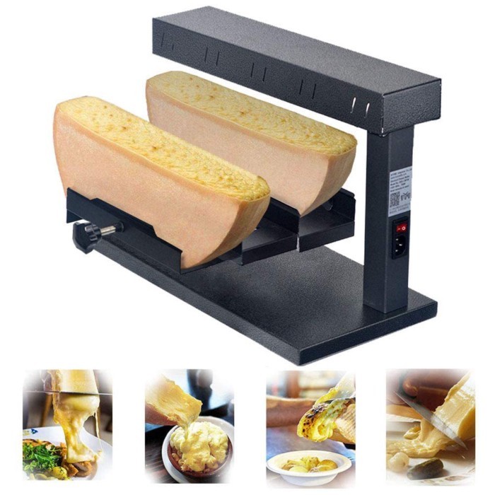 Commercial Adjustable Cheese Melter Raclette Grill Swiss Double Raclette Cheese Hot Melt Machine Cl