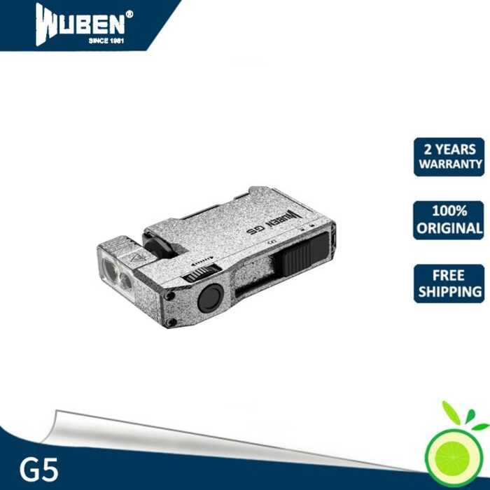 ❤ Wuben G5 White Limited Edition Magnetic EDC Strong Light RGB Red Blue Flashlight