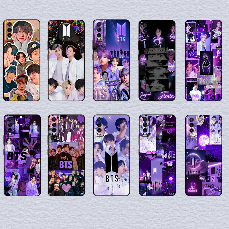 สําหรับ VIVO Y03 Y30T Y18 Y18S Y18E T3 Y37M Y19S Y28 V40 PRO Z9 lite bts เคสโทรศัพท์ TPU สีดํานุ่ม