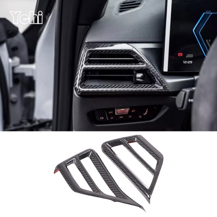 For BMW 3 4 Series G20 M3 M4 G80 G82 M440i 2025+ Real Carbon Side AC Air Intake Frame Center Dashbo