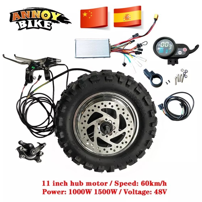 11 Inch Off-road Electric Scooter Hub Motor Kit 48V1000W1500W Motorcycle Engine TX Motor 60km/h Ele