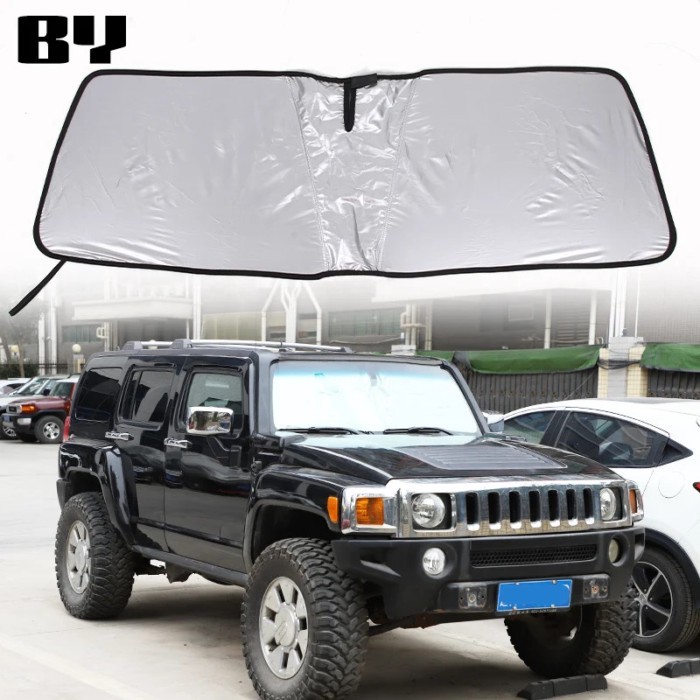 Car Windshield Sunshade Reflective Sunshade Car Interior Protective Sunshade Fits For Hummer H3 200