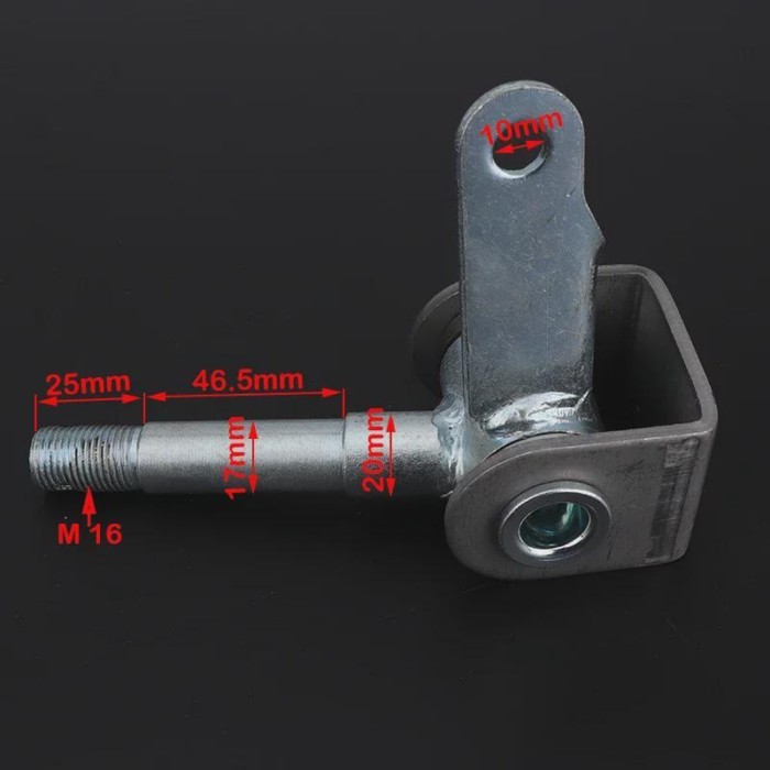 DIY Go Kart 15mm/17mm Steering Strut Knuckle Spindle Fit For 110cc 168 200F Karting Go Kart Buggy A