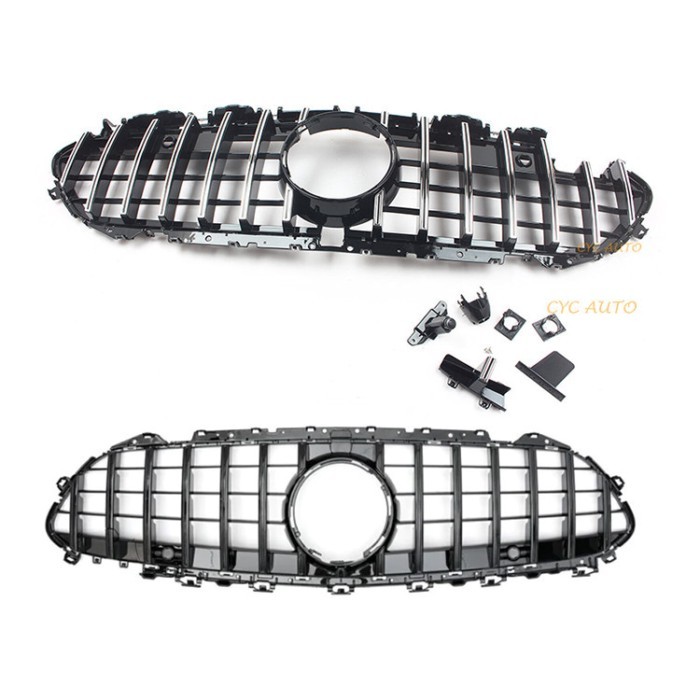 Front Radiator Grille Black GT style for Mercedes Benz CLS CLASS W257 Coupe C257 2019 2020 2021+