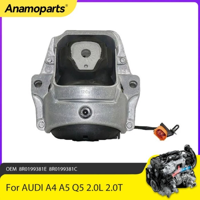 Engine Parts Left Trans Motor Mount Set Fit CDNC CAHA 2.0 L T L4 Petrol For 09-15 AUDI A4 A5 Q5 2.0