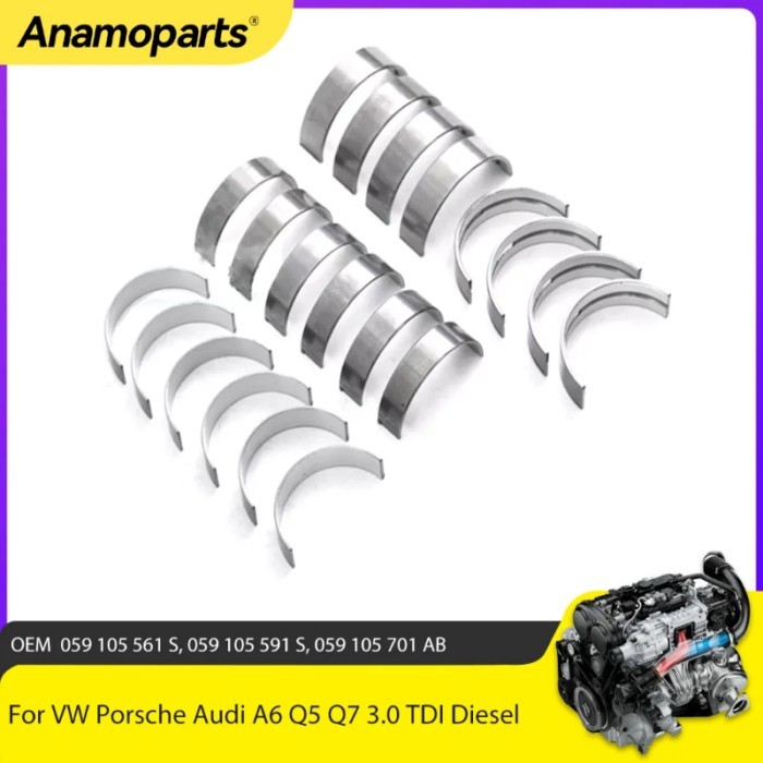 Engine Part Bearing Crankshaft Main Con Rod Bearings Set Fit 3.0 T For VW Porsche Audi A6 Q5 3.0T T