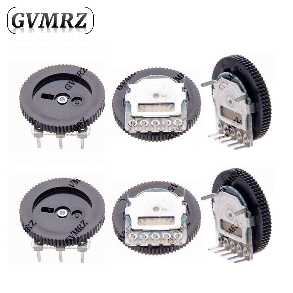 10 ชิ้น/ล็อต Dial Potentiometer 1K 5K 10K 20K 50K 100K Ohm 3/5 Pin B102 B103 B104 B203 B502 B503