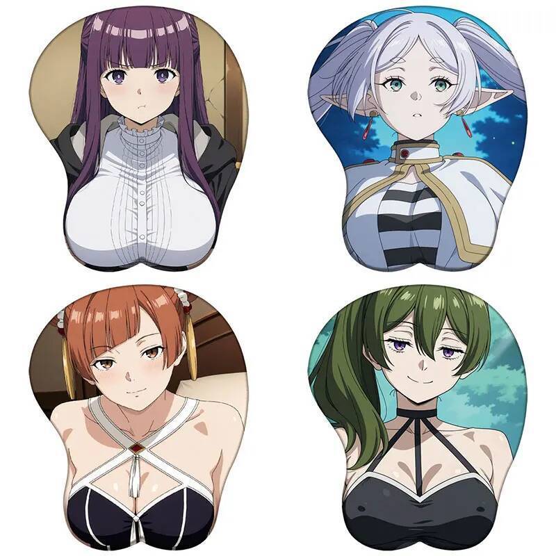 8 สไตล์ Frieren Fern Aura 3D ซิลิโคน Mousepad อะนิเมะหญิง Protagonist 3D สายรัดข้อมือแผ่นรองเมาส์เซ็กซี่ Hentai สาว 3D สายรัดข้อมือแผ่นรองเม้าส์