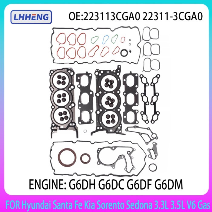 Engine Cylinder Head Gasket Set Kit Fit For 3.0 3.3 3.5 L V6 G6DH G6DC G6DF GAS Hyundai GRANDEUR SO