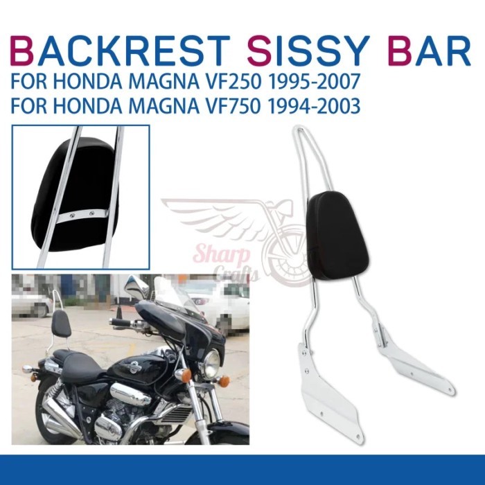 Motorcycle Rear Passenger Chrome Backrest Sissy Bar For Honda Magna VF250 VF 250 1995-2007 VF750 VF