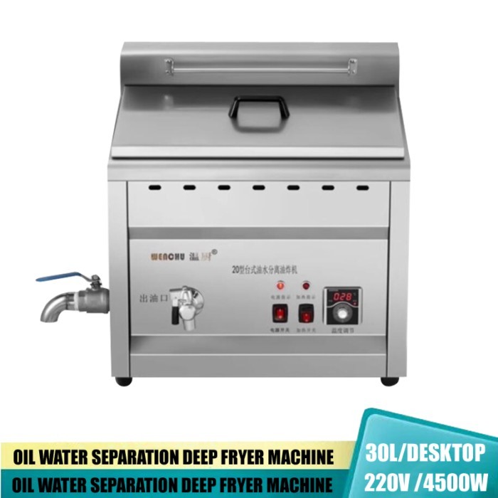 Commercial Deep Frying Fritters Fryer Oil Water Separation Stainless Steel Fryer Energy Saving