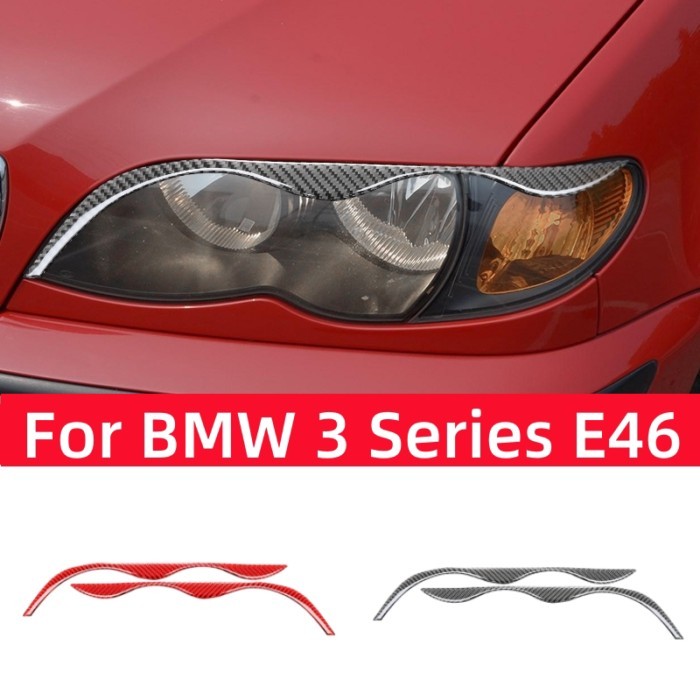 For BMW 3 Series E46 M3 323i 328i 330i 325i 1999-2004 Accessories Carbon Fiber Car Headlight Eyebro