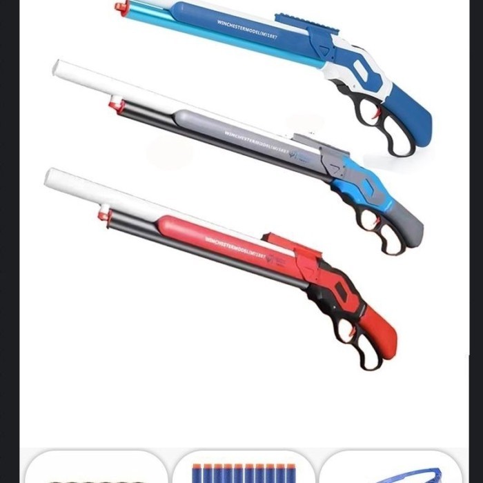 ดีดตัวเชลล์ M1887 ของเล่นยืดหยุ่นนุ่ม Winchester