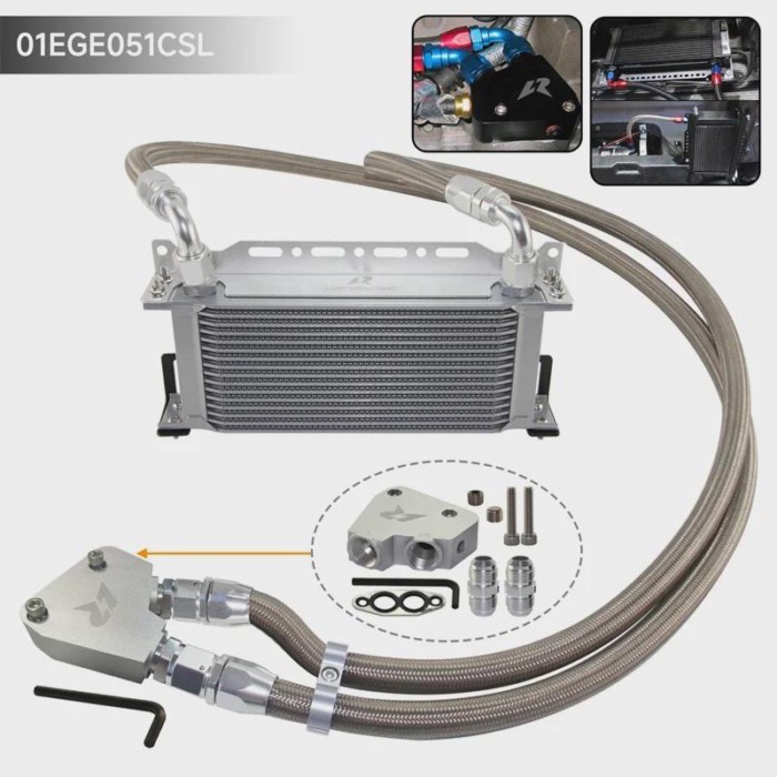 For GM CK Chevrolet Silver Oil Cooler 15/16 Row Engine Kit Corvette Camaro LS1 LS2 LS3 LS6 LS7 LS9