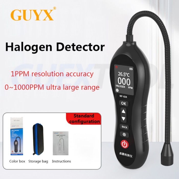 Halogen Gas Detector Refrigerator Air Conditioning Fluorine Leakage Detector Automobile Refrigerant