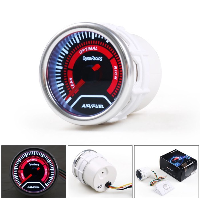 Dynoracing 2" 52mm Car Smoke Tint Lens Air Fuel Ratio Gauge AFR meter Led lighting Car Meter TT1012