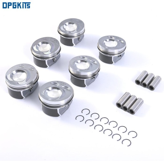 6PCS Engine Pistons Rings Set For Porsche Cayenne VW Passat Audi Q7 VR6 3.6L FSI Superb Q7 03H10706