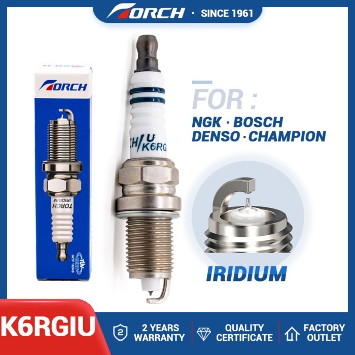 1pcs New Car Products Iridium Spark Candles TORCH K6RGIU Replace for Bujia ZFR6BP-G Spark Plugs Fit