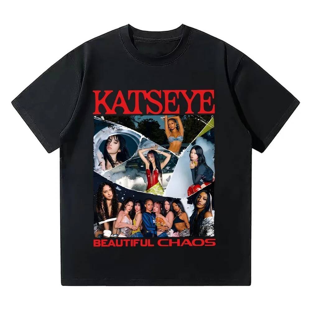 KATSEYE เสื้อ T-shirt แฟชั่นฤดูร้อน กราฟิกส์สำหรับทุกเพศ สไตล์ Streetwear คุณภาพสูง