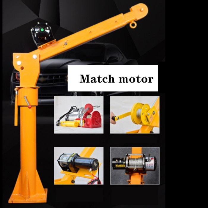 Hydraulic Truck crane 1 ton12/ 24v small truck crane 220V household electric hoist crane Winch 3000