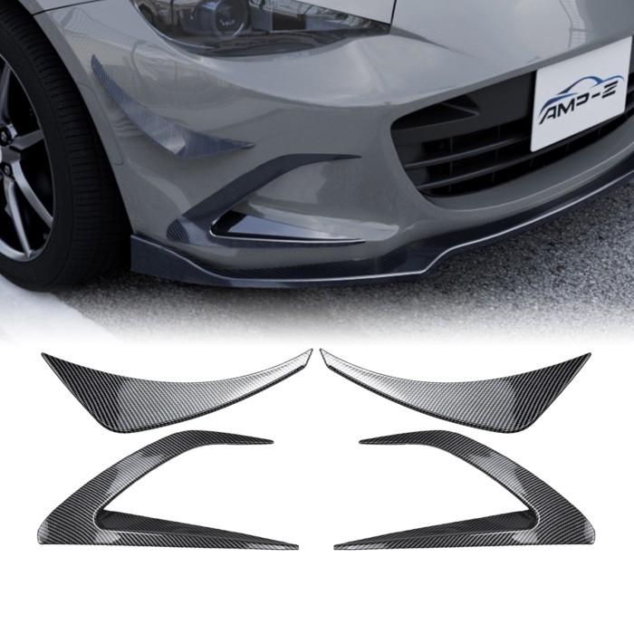 Front Bumper Side Air Vent Trims For Mazda MX-5 MX5 ND Miata 2016-2025 Fog Light Cover Intake Frame
