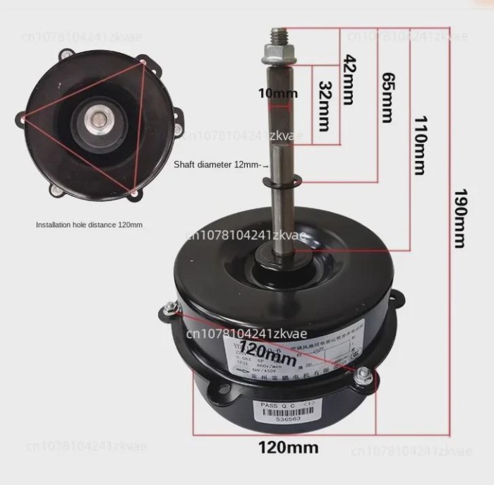 Air conditioning fan motor YDK120-60-6 asynchronous motor 60W cold storage refrigeration unit fan m