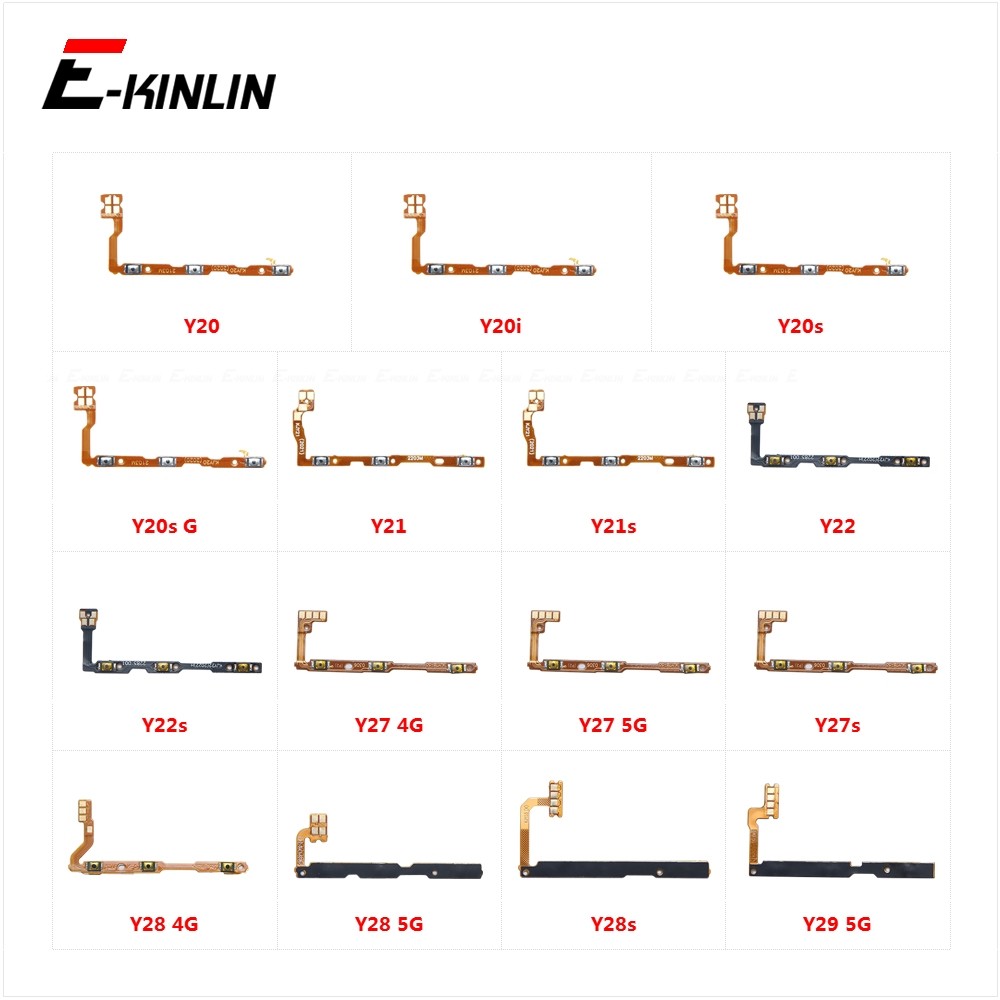 เปิดปุ่มปิด Flex สําหรับ Vivo Y20 Y20i Y20s G Y21 Y21s Y22 Y22s Y27 Y27s Y28 Y28s Y29 4G 5G Volume Key อะไหล่