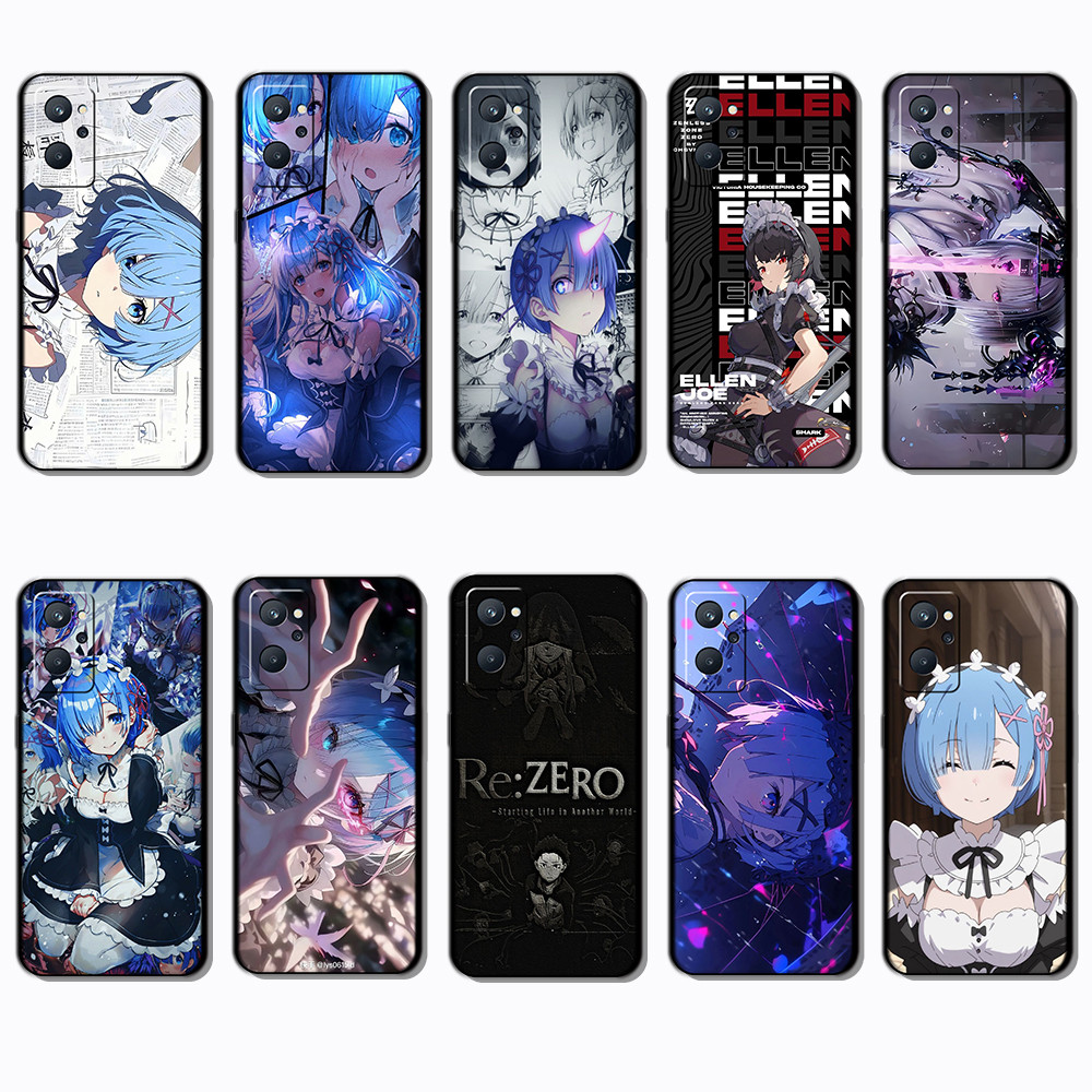 สําหรับRealme 9 Pro Plus 9i 4G 12 Lite 12X 12 + 13 re zero Black Edge Full Coverageเคสโทรศัพท์TPU | 