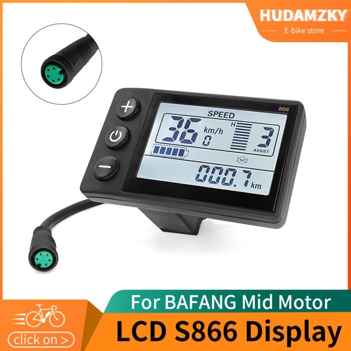E-bike Bafang LED S866 Display for BBS01/BB02/BBSHD Bafang Mid Motor with 5 Pin Female Plug for Ele