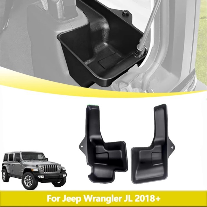 Left Right Rear Trunk Storage Box Organizer For 2018-2023 Jeep Wrangler JL JLU 4XE 4 Doors Stowing