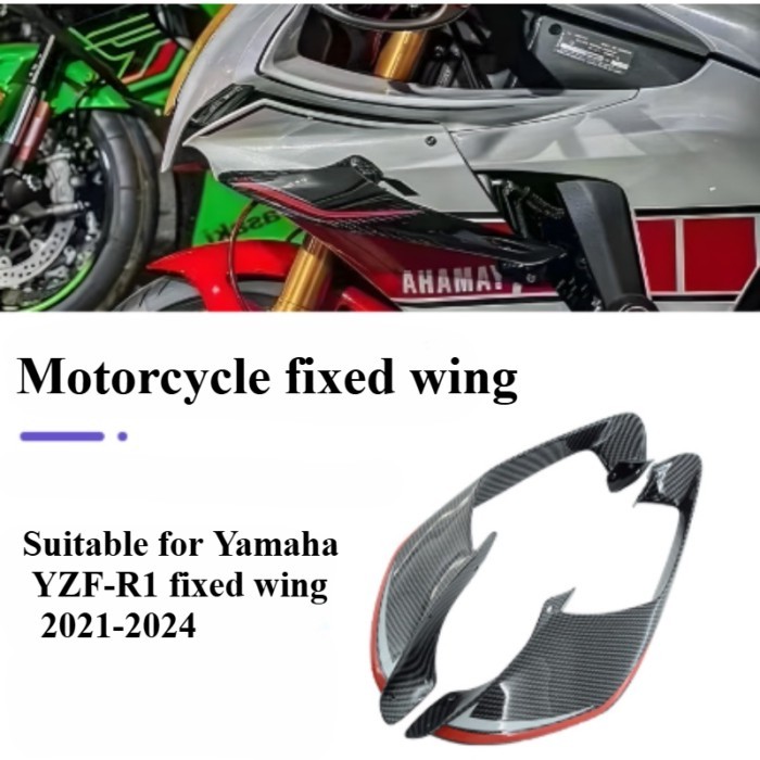 1PCS Motorcycle Fairing Fixed wing For Yamaha YZF R1 R1M 2020-2024 YZF-R1 2020 2021 2022 2023 2024