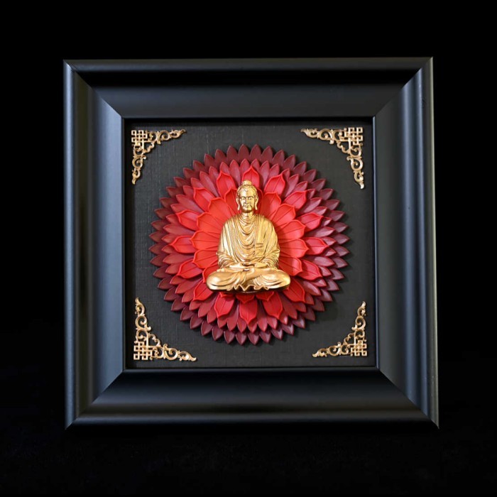 125X125mm Home decoration Buddha three-dimensional picture frame living room decoration resin pictu