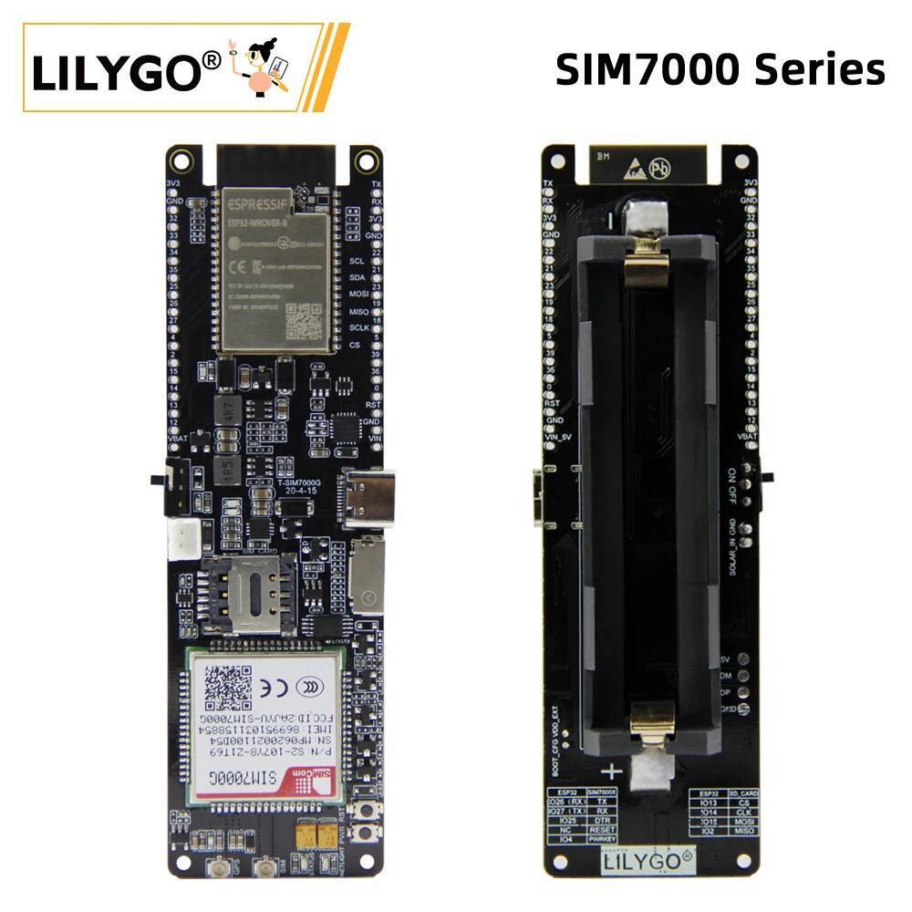 ลิลลี่โก® TTGO T-SIM7000G บอร์ดพัฒนา SIM ESP32 WiFi บลูทูธโมดูล GPS SIM7000G SIM7000E SIM7000A SIM70