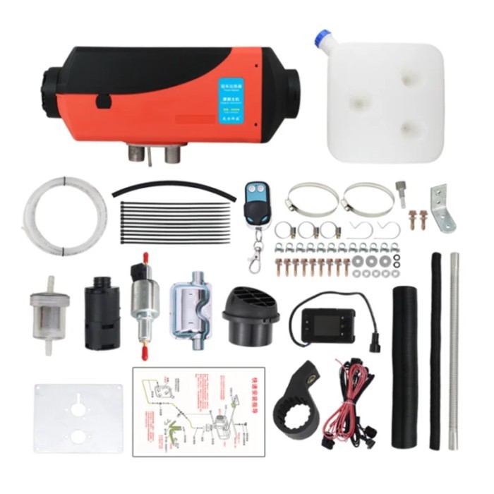 Diesel Air Heater 12V 2KW Diesel Heater with Remote Control and LCD Diesel Parking Heater for RV Tr