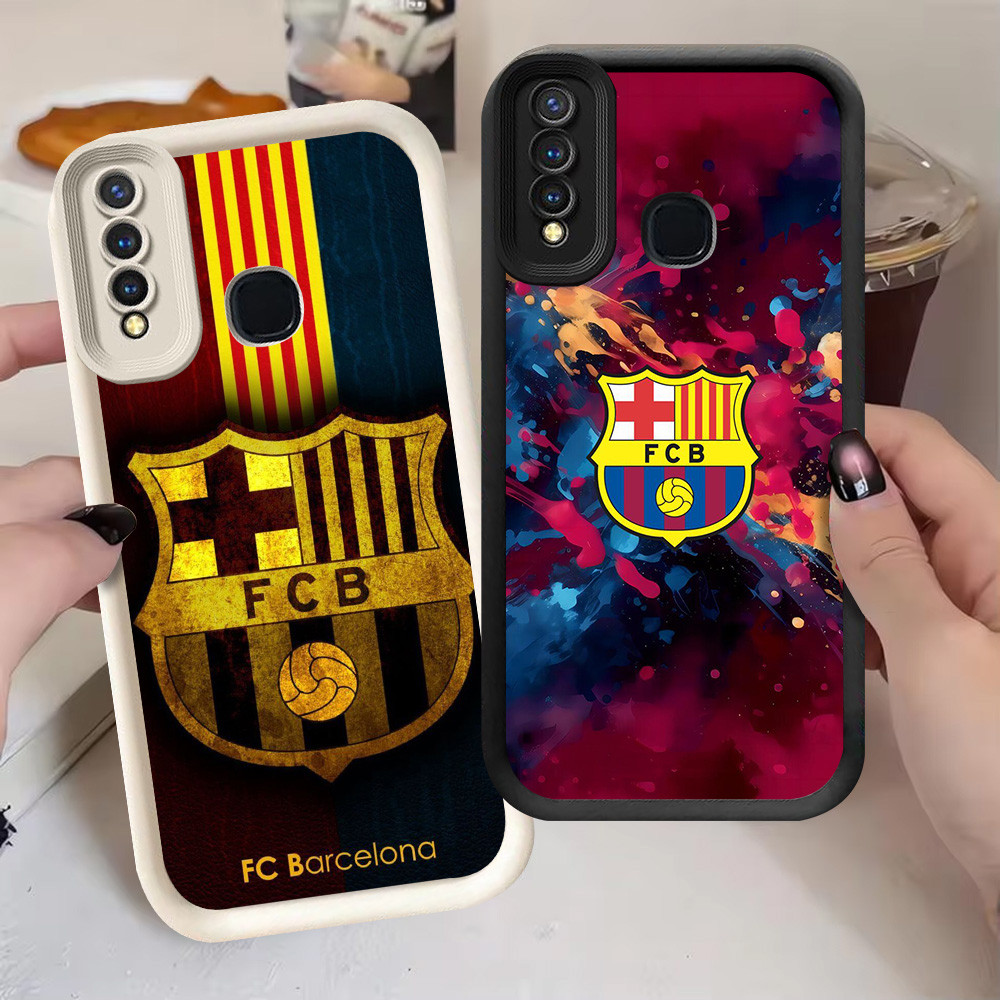 G-26 Barcelona Casing สําหรับ VIVO Y12 Z1 Pro Y50 Y30i Y15 V9 Y30 Y17 Y19 สีดําและสีขาว