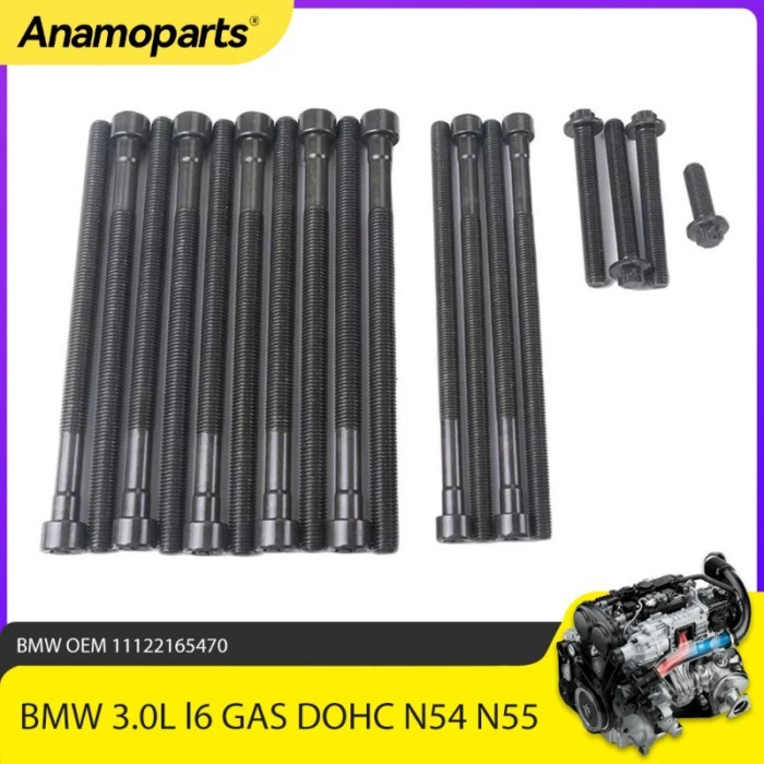 Engine Parts Cylinder Head Bolt Set Fit 3.0 L l6 GAS DOHC For BMW 1 2 3 4 5 6 7 series X1 X3 X4 X5