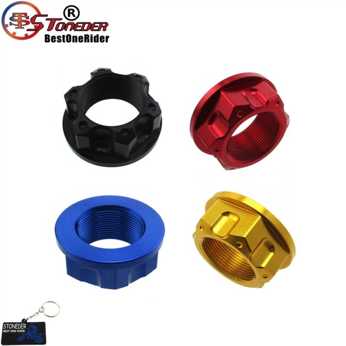 STONEDER Aluminum M22 x 1mm Steering Stem Nut For CRF50 XR50 KLX110 KX65 KX85 DRZ110 RM85 TTR50 TTR