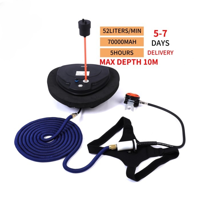 Scuba Diving Ventilator Waterproof Portable Rechargeable Scuba Diving Tank with Breathing Regulator