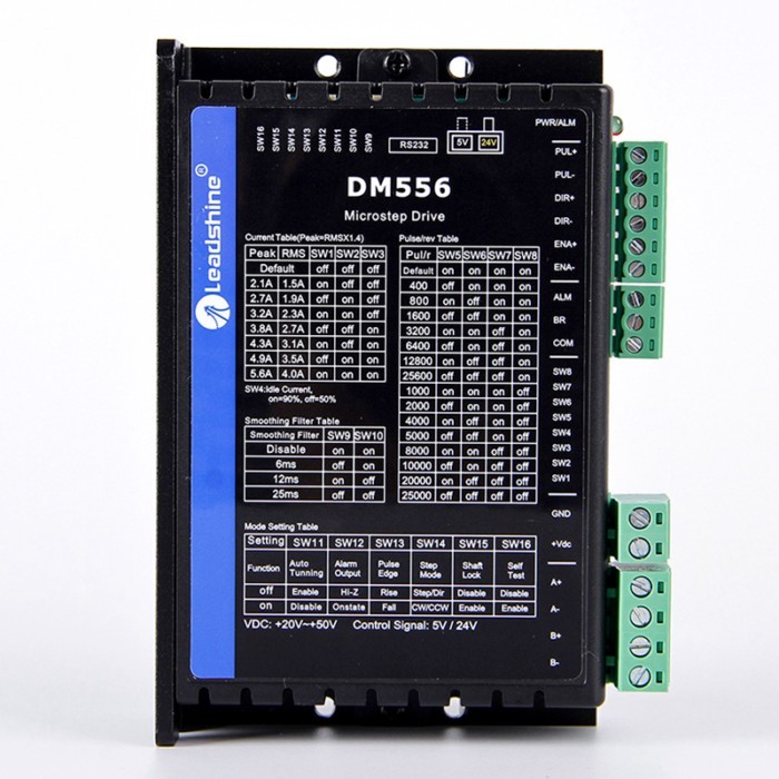 The New Genuine Leadshine DM556 Two-Phase Stepper Motor Driver Nema17/23 Stepper Motor Controller