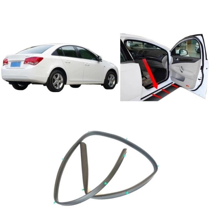 1 Piece Door Lower Sealing Strip for Cruze 2009-2013 Skirt Edge Rubber Strip for Chevrolet Saloon N