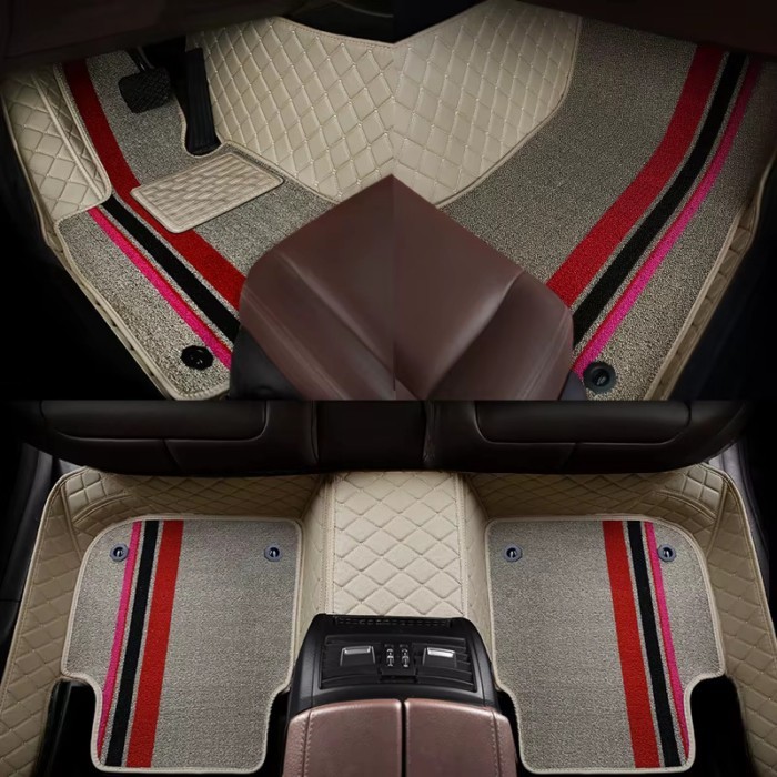 Customized Luxury Double Layer Car Floor Mat for Hyundai Genesis G80 2020-2023 GV60 GV80 Genesis Co