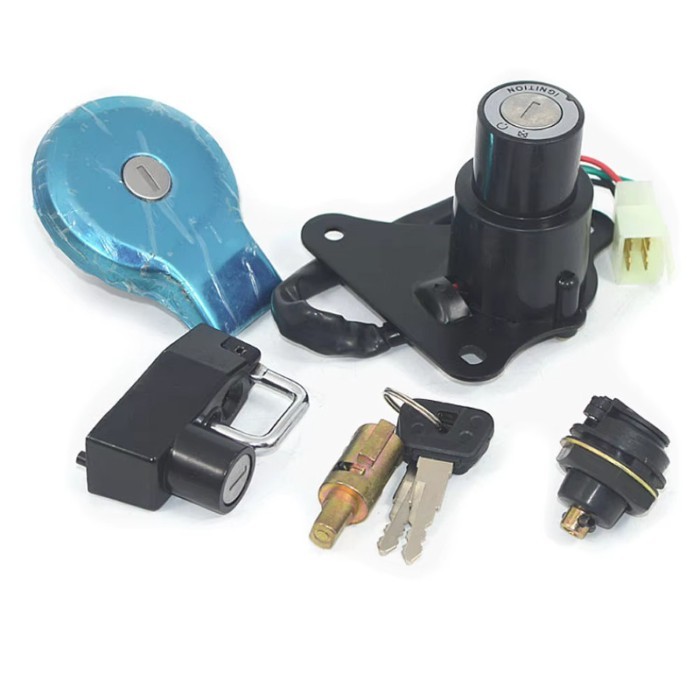 Ignition Switch Fuel Gas Cap Seat Steering Lock  Helmet Lock Key Set t For Yamaha Virago XV 125 250
