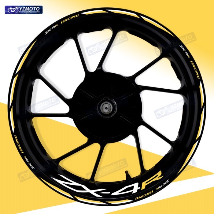 For ZX-4R ZX 4R ZX4R Motorcycle 17 Inch Front Rear Wheel Hub Racing Sticker Decal Reflective Modifi