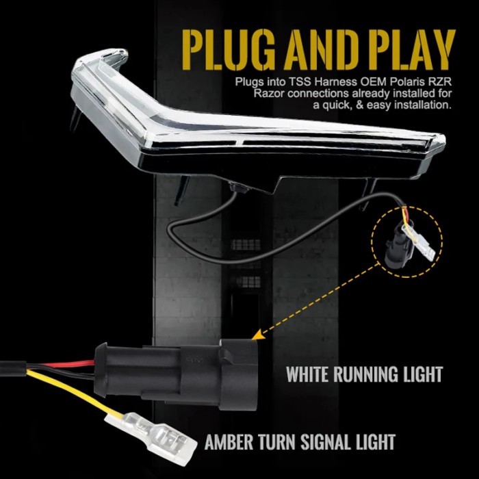 for Polaris RZR XP Turbo 4 Turbo Xp 1000 4 1000 2019 Front Driver Signature Light turn signal light