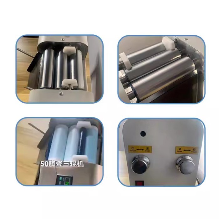 50 Type CNC Alloy Three - Roll Grinder Small Three - Roll Grinder for Cosmetics Pharmaceuticals and
