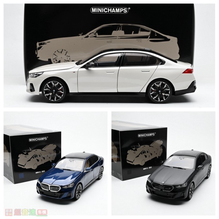 MINICHAMPS Mini Cut 1: 18 BMW i5 BMW Alloy Full Open Car Model 2023 สินค้าสําเร็จรูป