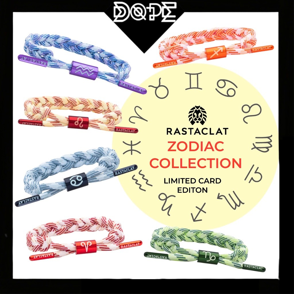 ♞[สร้อยข้อมือ Rastaclat ของแท้] Rastaclat Zodiac Collection 12 Zodiac Signs (ฉบับการ์ดจํากัด)