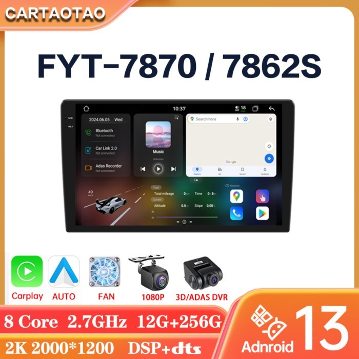 FYT 7870 7862S Android 13 Car Radio Carplay Multimedia Player Universal 9 inch GPS DSP DTS Car Auto